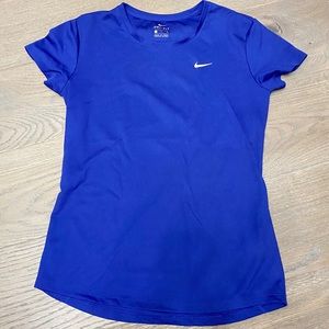 Nike Royal Blue Dri-Fit V-neck Shirt Size Small